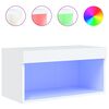vidaXL TV spintelė su LED lemputėmis, baltos spalvos, 60x30x30cm