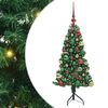vidaXL Kampinis dirbtinis Kalėdų medis Žalia 120 cm PVC ir metalas