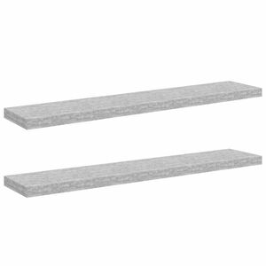 vidaXL Pakabinamos lentynos, 2vnt., pilkos, 120x23,5x3,8cm, MDF