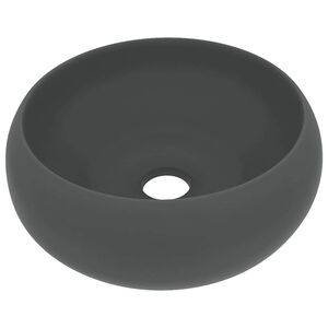 vidaXL Prabangus praustuvas, matinis pilkas, 40x15cm, keramika