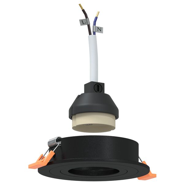 vidaXL Prožektorius 12 pcs Juoda 9 x 9 x 2 cm Aliuminis