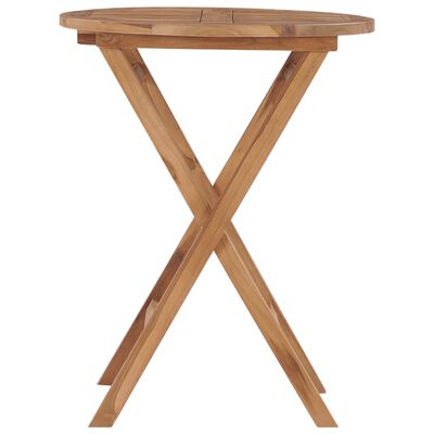 vidaXL Sulankstomas sodo stalas, 60cm, tikmedžio medienos masyvas