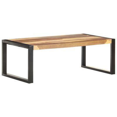 vidaXL Kavos staliukas, 110x60x40cm, mediena su dalbergijos apdaila