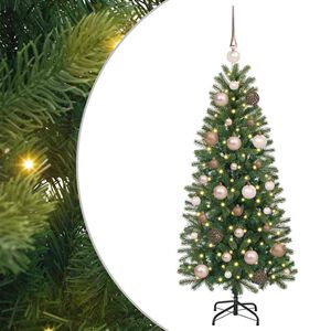 vidaXL Dirbtinė Kalėdų eglutė su 150 LED Žalia 120 cm PE ir PVC