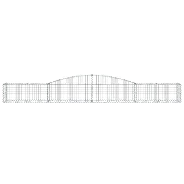 vidaXL Išlenkti gabiono krepšiai, 7vnt., 400x50x40/60cm, geležis