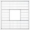 vidaXL Gabioninė pakelta lova Sidabro 100 x 100 x 20 cm