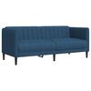 vidaXL Dvivietė sofa, mėlynos spalvos, audinys
