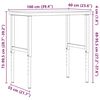 vidaXL Darbastalis, 100x60x(73-99,5)cm, bukmedis, stačiakampis