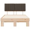 vidaXL Lovo rėmas su apmu&scaron;tu galvūgaliu Taupe 120 x 190 cm