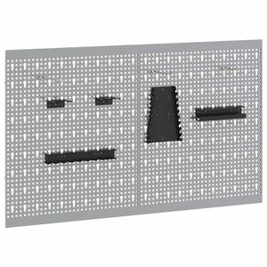 vidaXL Įrankių sienelė 2 vnt. Pilka 100 x 1 x 60 cm Plienas