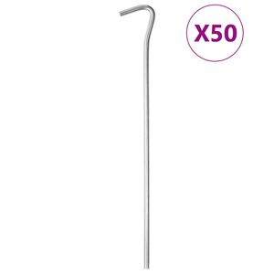 vidaXL Palapinės kai&scaron;čiai, 50vnt., 23cm, skersmuo 5mm, plienas