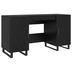 vidaXL Stalas juoda ąžuolo Apdirbta mediena 140 x 50 x 75 cm