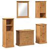 vidaXL Vonios baldų rinkinys VIGO 5 vnt. Medus ruda 37 x 34 x 110 cm