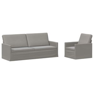 vidaXL Sofos komplektas 2 pcs &Scaron;viesiai pilka Aksomas