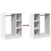 vidaXL Drabužių spinta, baltos spalvos, 77x48x102cm, MDP