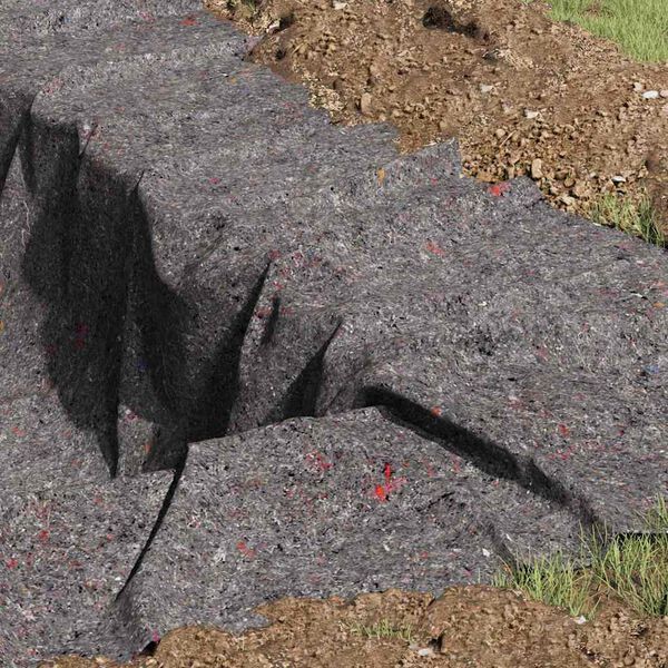 vidaXL Tvenkinio vilna Pilka 1 x 10 m Poliesteris ir Medvilnė