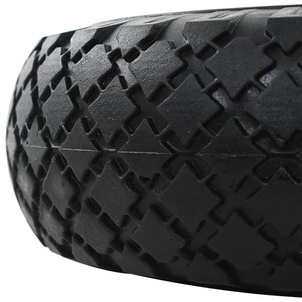 vidaXL Rankinio krov. vež. ratai, 4vnt., tvirtas PU, 3.00-4 (260x85)