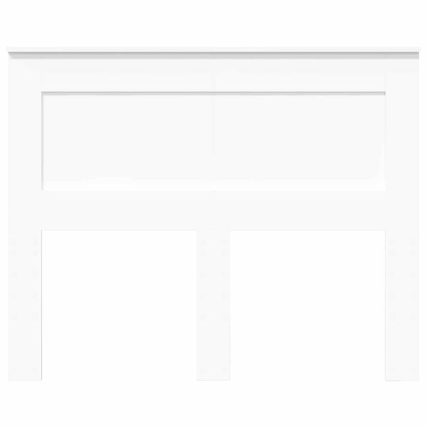 vidaXL Galvūgalis su galvūgalio Balta 135 cm Apdirbta mediena