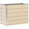 vidaXL Lovelis Ivory 100 x 50 x 75 cm Cinkuota plienas