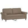 vidaXL Dvivietė sofa su pagalvėmis, taupe, 140cm, audinys