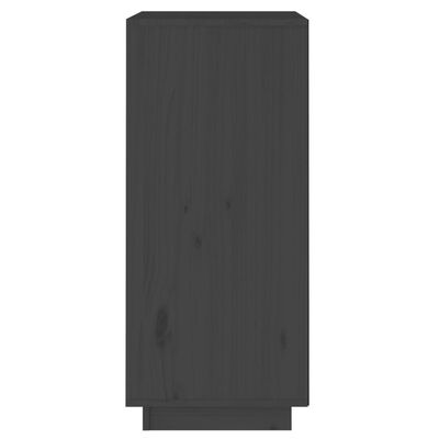 vidaXL Šoninė spintelė, pilka, 38x35x80cm, pušies medienos masyvas