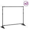 vidaXL Fono laikikliai, 2vnt., juodos spalvos, 254x243cm, plienas