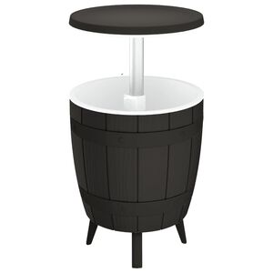 vidaXL 3-1 Staliukas su &scaron;aldytuvu, juodos spalvos, polipropilenas