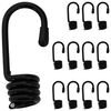 vidaXL Kabliai 12 vnt. Juoda 8 mm x 5 cm Plienas