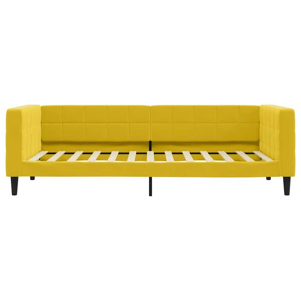 vidaXL Sofa, geltonos spalvos, 90x200cm, aksomas