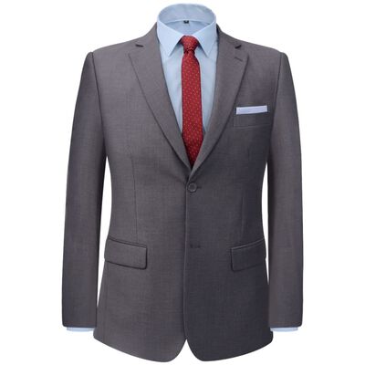 vidaXL Vyriškas verslo stiliaus kostiumas, 2 dalių, pilkas, 54 dydis