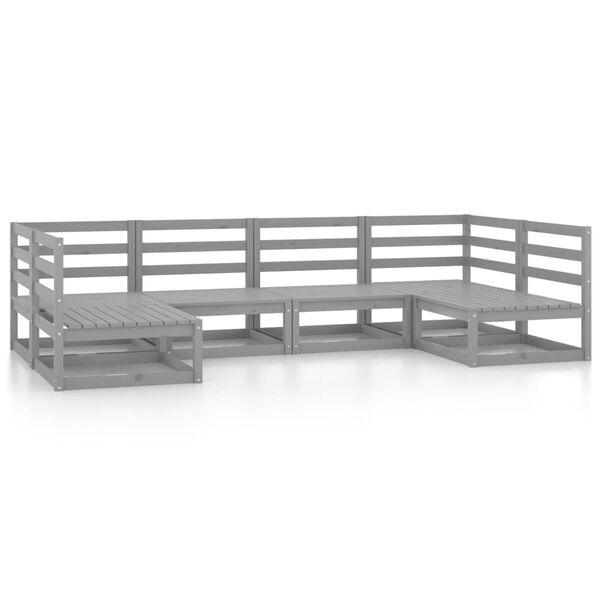 vidaXL Sodo poilsio baldų komplektas, 6 dalių, pu&scaron;ies medienos masyvas