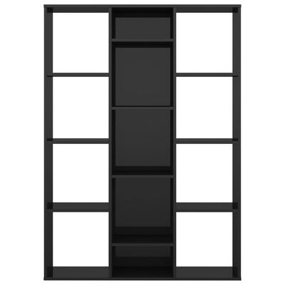 vidaXL Kambario pertvara/knygų spinta, juoda, 100x24x140cm, MDP