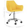 vidaXL Pasukamos valgomojo kėdės, 4vnt., geltonos spalvos, audinys