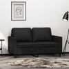 vidaXL Dvivietė sofa, juodos spalvos, 120cm, dirbtinė oda