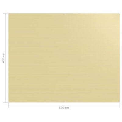 vidaXL Palapinės kilimėlis, smėlio spalvos, 400x500cm