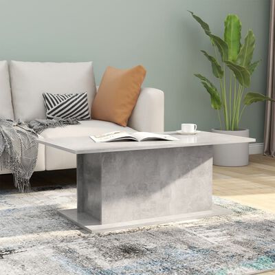 vidaXL Kavos staliukas, betono pilkos spalvos, 102x55,5x40cm, MDP