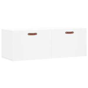 vidaXL Sieninė spintelė, balta, 100x36,5x35cm, apdirbta mediena