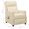 vidaXL Masažinis krėslas, kreminės spalvos, dirbtinė oda