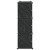 vidaXL Storage Cube Organizer su 6 kubeliais ir durelėmis juodas PP