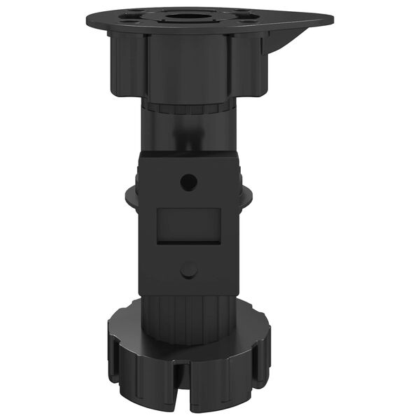 vidaXL Baldų kojelės Reguliuojamas 12 pcs Juoda 46 x 46 x 128 mm PP