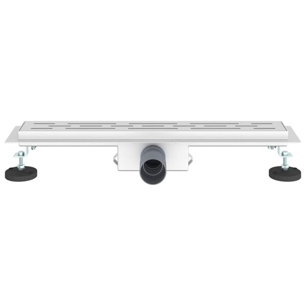 vidaXL Du&scaron;o nutekėjimas su linijiniu dizainu Sidabro 60 cm