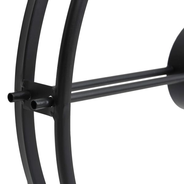 vidaXL Sieninis laikrodis, juodos spalvos, 52cm, geležis