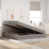 vidaXL Lova su daiktų laikymo vieta ir čiužiniu Taupe 200 x 200 cm