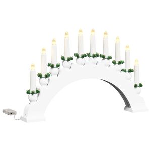 vidaXL Kalėdų žvakių arkos su 10 LED žvakių LED &Scaron;ilta balta