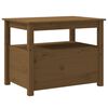vidaXL Kavos staliukas, medaus rudas, 71x49x55cm, pušies masyvas