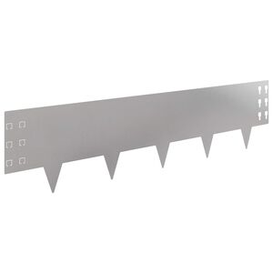 vidaXL Vejo kra&scaron;tas 20 pcs 100 x 25 cm Plienas Sidabrinė