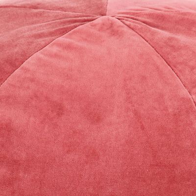 vidaXL Pufas, rožinės spalvos, 50x35cm, medvilnės aksomas