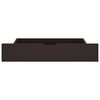 vidaXL Lovos rėmas su 2 stalčiais, tamsiai rudas, 140x200cm, pu&scaron;is