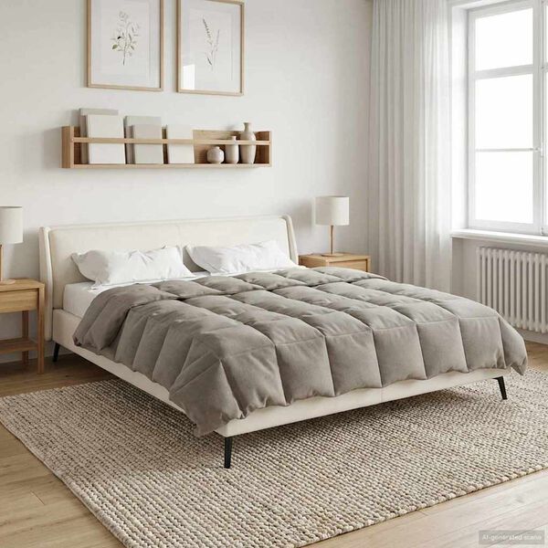 vidaXL Žiemos antklodė Tik&scaron;tas Žalia 200 x 220 cm Mikropluo&scaron;tas