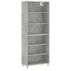 vidaXL Komoda, betono pilka, 69,5x32,5x180cm, apdirbta mediena